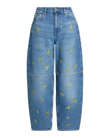 Ganni Printed Barrel-Leg Jeans | Thumbnail 1 Ganni Printed Barrel-Leg Jeans | Thumbnail 1