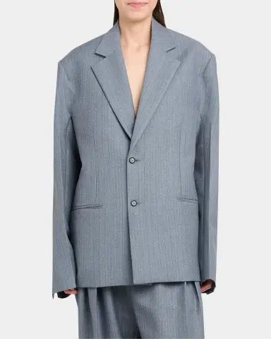 Bottega Veneta Striped Wool-Mohair Single-Breasted Jacket | Thumbnail 4 Bottega Veneta Striped Wool-Mohair Single-Breasted Jacket | Thumbnail 4