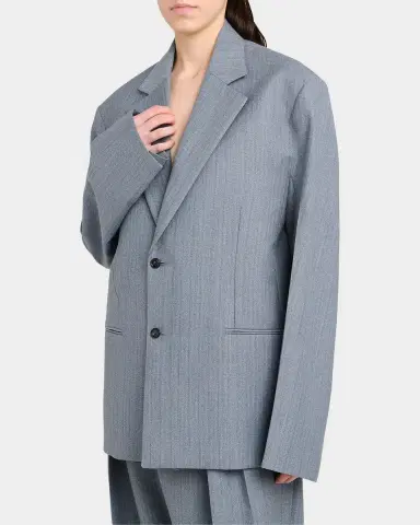 Bottega Veneta Striped Wool-Mohair Single-Breasted Jacket | Thumbnail 5 Bottega Veneta Striped Wool-Mohair Single-Breasted Jacket | Thumbnail 5