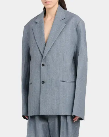 Bottega Veneta Striped Wool-Mohair Single-Breasted Jacket | Thumbnail 6 Bottega Veneta Striped Wool-Mohair Single-Breasted Jacket | Thumbnail 6