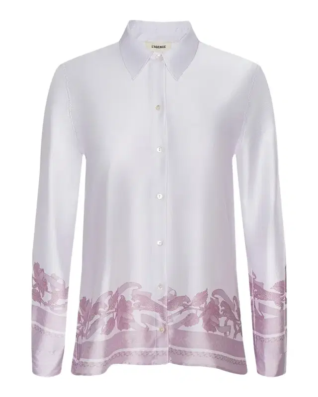 L'AGENCE Judy Scarf Satin Shirt