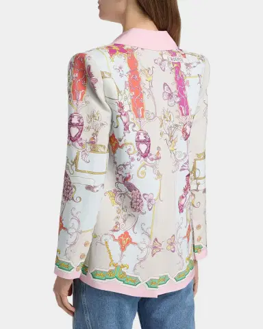 L'AGENCE Gweny Scarf-Print Relaxed Blazer | Thumbnail 3 L'AGENCE Gweny Scarf-Print Relaxed Blazer | Thumbnail 3