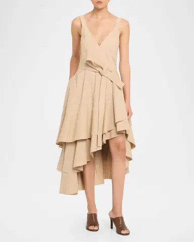 Co Asymmetric Tiered Ruffle Midi Tank Dress | Thumbnail 2 Co Asymmetric Tiered Ruffle Midi Tank Dress | Thumbnail 2