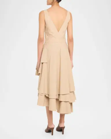 Co Asymmetric Tiered Ruffle Midi Tank Dress | Thumbnail 3 Co Asymmetric Tiered Ruffle Midi Tank Dress | Thumbnail 3