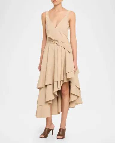 Co Asymmetric Tiered Ruffle Midi Tank Dress | Thumbnail 4 Co Asymmetric Tiered Ruffle Midi Tank Dress | Thumbnail 4
