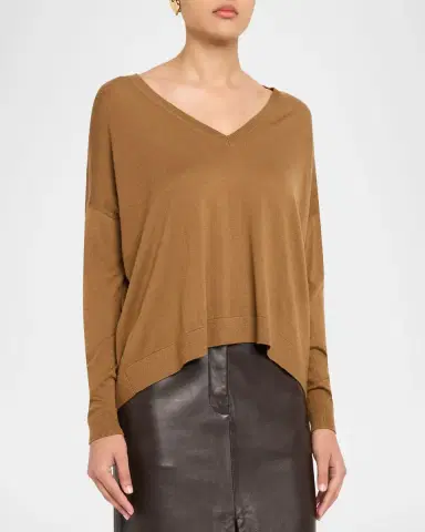 Co Cashmere V-Neck Sweater | Thumbnail 4 Co Cashmere V-Neck Sweater | Thumbnail 4