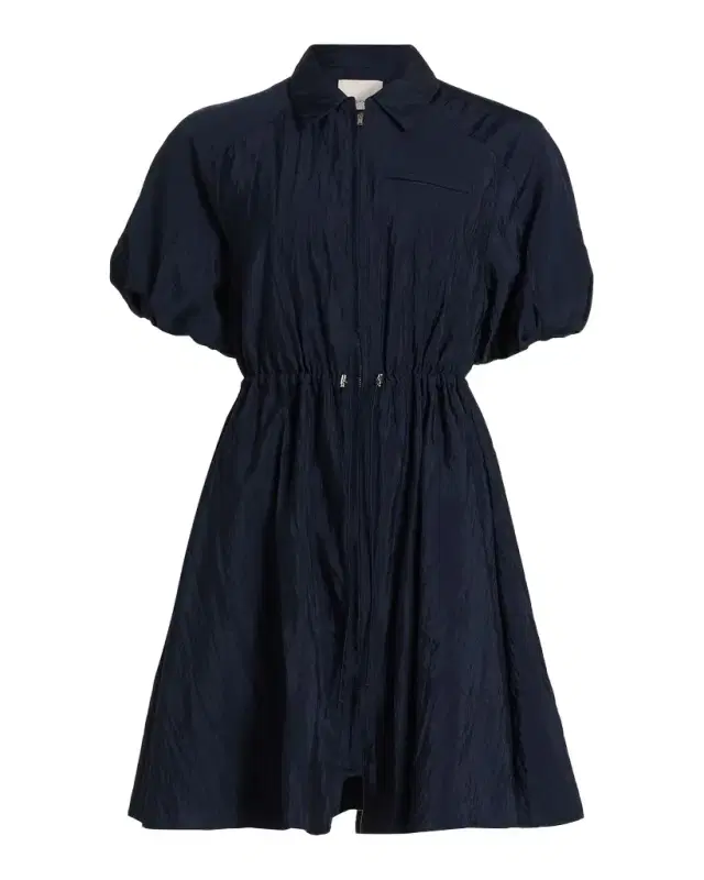 Cinq à Sept Macauly Textured Puff-Sleeve Mini Shirtdress