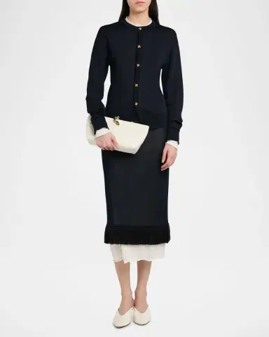 Bottega Veneta Colorblock Layered Fringe Midi Skirt | Thumbnail 2 Bottega Veneta Colorblock Layered Fringe Midi Skirt | Thumbnail 2
