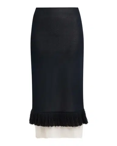 Bottega Veneta Colorblock Layered Fringe Midi Skirt | Thumbnail 1 Bottega Veneta Colorblock Layered Fringe Midi Skirt | Thumbnail 1