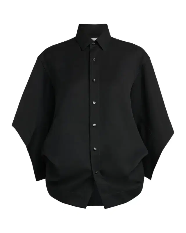 Bottega Veneta Cape-Sleeve Wool Shirt