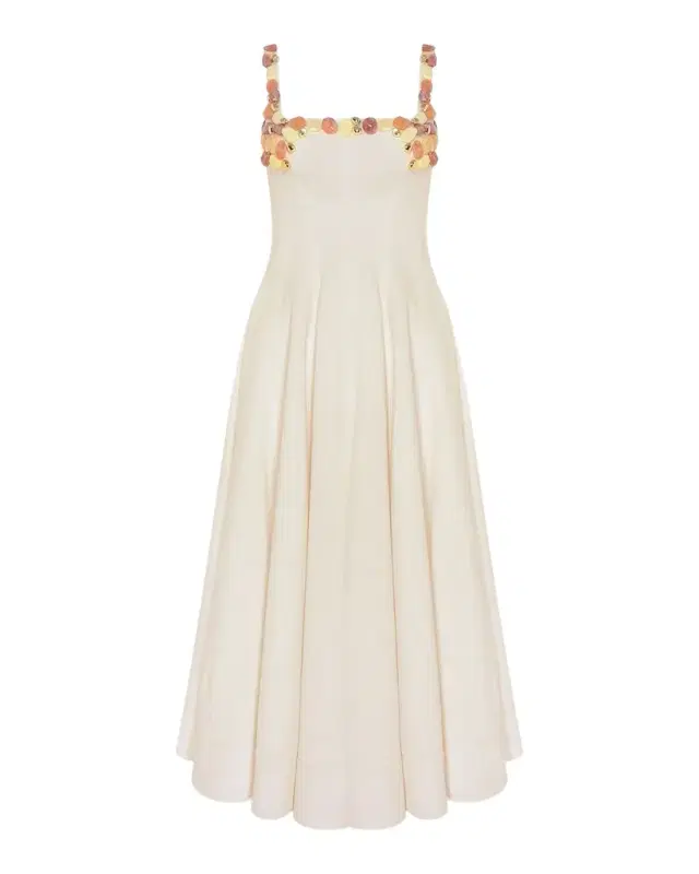 PatBO Gabriela Beaded Fit-&-Flare Midi Dress