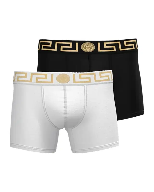 Versace Men 's 2-Pack Medusa & Key Jersey Trunk Briefs