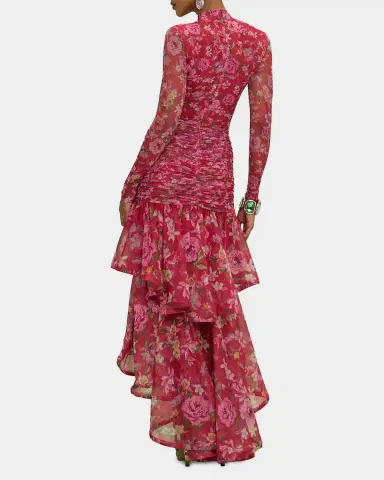 PatBo Peony Floral High-Low Midi Skirt | Thumbnail 3