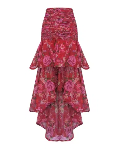 PatBo Peony Floral High-Low Midi Skirt | Thumbnail 1