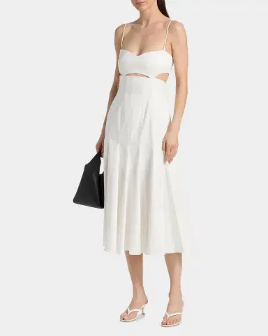 BLACK HALO Erica Stretch-Cotton Midi Dress | Thumbnail 4 BLACK HALO Erica Stretch-Cotton Midi Dress | Thumbnail 4
