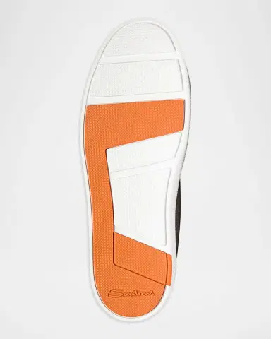 Santoni Men's Victory Logo Suede Slip-On Sneakers | Thumbnail 3