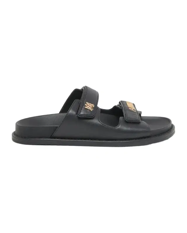 Amiri Boardwalk Leather Two-Strap Sandals