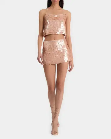 ALICE + OLIVIA Mace Paillette-Embellished Mini Skort | Thumbnail 2 ALICE + OLIVIA Mace Paillette-Embellished Mini Skort | Thumbnail 2