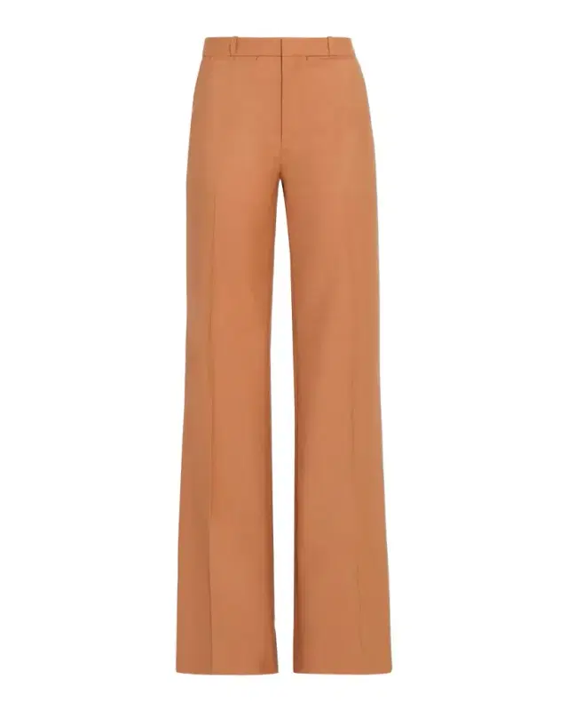 Chloe Wool Gabardine Wide-Leg Trousers