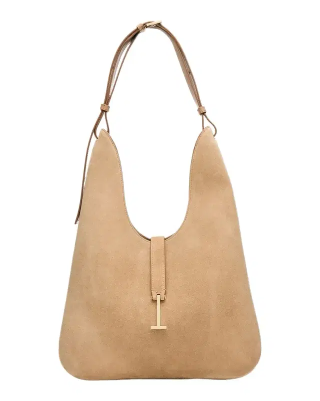 Tom Ford Kara Medium Hanging T Suede Hobo Bag