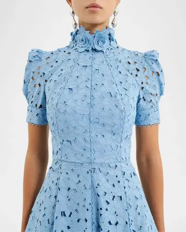 Rebecca Vallance Kitsu Eyelet Floral Cotton Midi Dress | Thumbnail 4