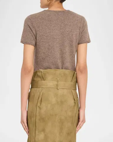 Co Cashmere & Silk Short-Sleeve T-Shirt | Thumbnail 3 Co Cashmere & Silk Short-Sleeve T-Shirt | Thumbnail 3