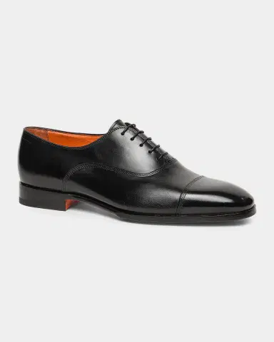 Santoni Men's Archier Leather Derbys | Thumbnail 4