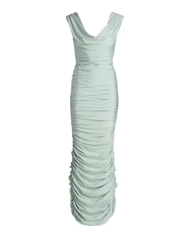 Black Halo Evangeline Ruched Gown