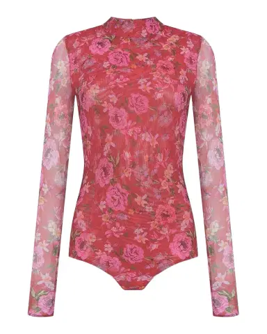 PatBo Peony Floral Mesh Bodysuit | Thumbnail 1
