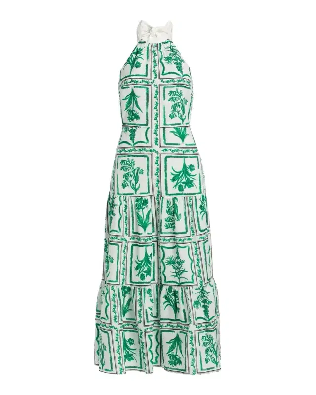 Milly Hayden Floral Linen-Cotton Maxi Dress