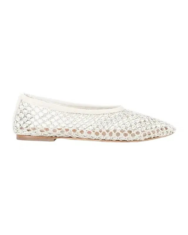 STAUD Alba Crocheted Ballet Flats