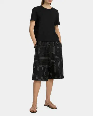 TOTEME Monogram Silk Culottes | Thumbnail 2 TOTEME Monogram Silk Culottes | Thumbnail 2