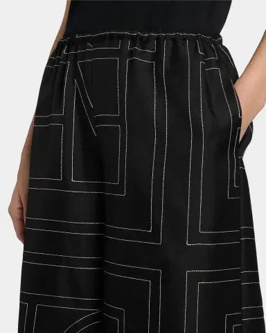 TOTEME Monogram Silk Culottes | Thumbnail 5 TOTEME Monogram Silk Culottes | Thumbnail 5
