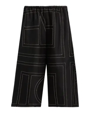 TOTEME Monogram Silk Culottes | Thumbnail 1 TOTEME Monogram Silk Culottes | Thumbnail 1