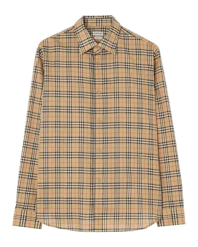 Burberry Men 's Radmar Check Cotton Shirt