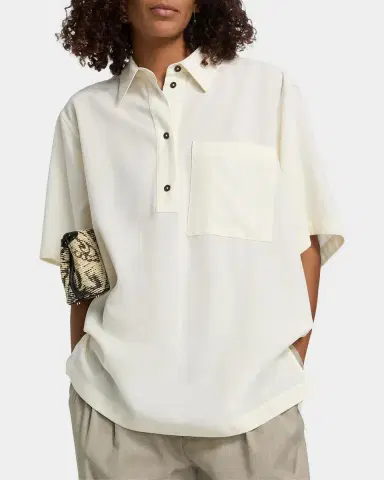 TOTEME Oversized Polo Shirt | Thumbnail 5 TOTEME Oversized Polo Shirt | Thumbnail 5