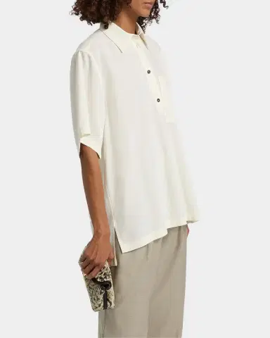 TOTEME Oversized Polo Shirt | Thumbnail 7 TOTEME Oversized Polo Shirt | Thumbnail 7