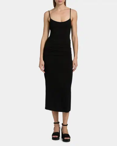 TOTEME Draped Jersey Slip Midi Dress | Thumbnail 2