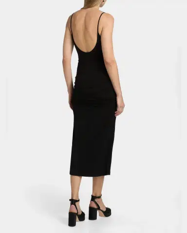 TOTEME Draped Jersey Slip Midi Dress | Thumbnail 3