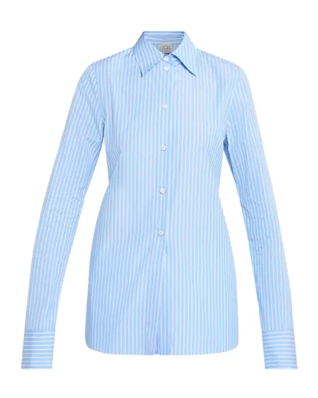 Toteme Striped Cotton Poplin Shirt