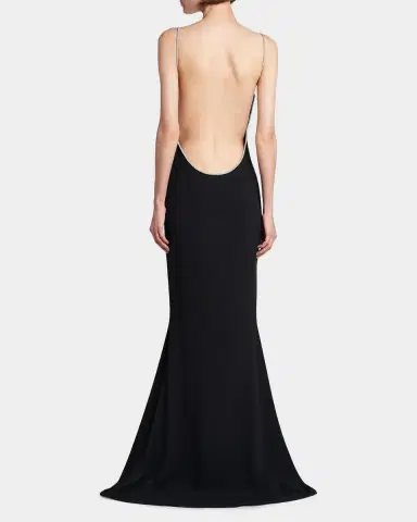 Tom Ford V-Neck Open-Back Trumpet Gown | Thumbnail 3 Tom Ford V-Neck Open-Back Trumpet Gown | Thumbnail 3