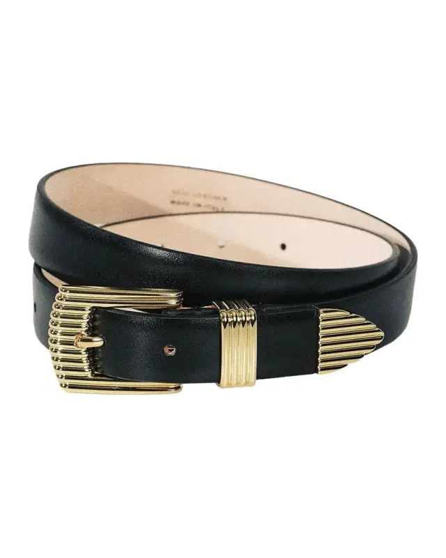 Rosen Ridged Leather Belt