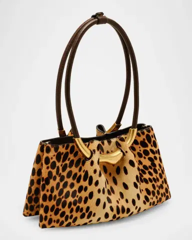 Cult Gaia Asa Cheetah-Print Hair-On-Hide Shoulder Bag | Thumbnail 2