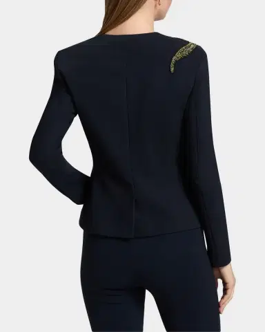 Chiara Boni La Petite Robe Momby Floral Embellished Blazer | Thumbnail 3 Chiara Boni La Petite Robe Momby Floral Embellished Blazer | Thumbnail 3