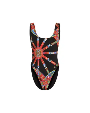 Dolce & Gabbana Carretto One-Piece Swimsuit | Thumbnail 1 Dolce & Gabbana Carretto One-Piece Swimsuit | Thumbnail 1