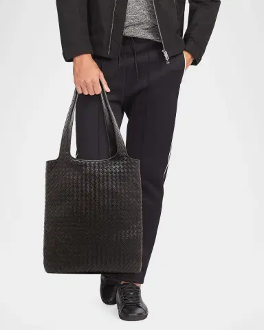 Bottega Veneta Men's Intrecciato Leather Tote Bag | Thumbnail 2 Bottega Veneta Men's Intrecciato Leather Tote Bag | Thumbnail 2