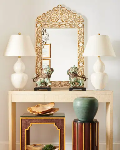 Chelsea House Crown 48" Bone Wall Mirror | Thumbnail 2 Chelsea House Crown 48" Bone Wall Mirror | Thumbnail 2