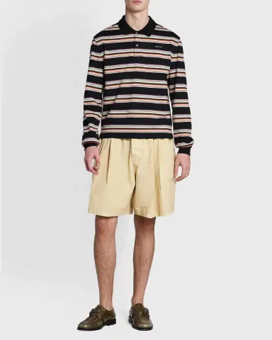 Marni Men 's Striped Cotton Slim-Fit Polo Shirt | Thumbnail 2