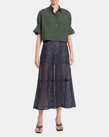 TWP Leather A-Line Midi Skirt | Thumbnail 2 TWP Leather A-Line Midi Skirt | Thumbnail 2