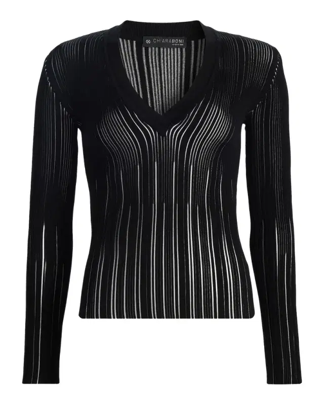 Chiara Boni La Petite Robe Briar Rib-Knit Top